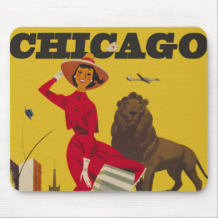 Vintage Chicago USA Luft Travel Advertisement Musmatta
