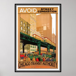 Vintage Chicago, USA - Poster