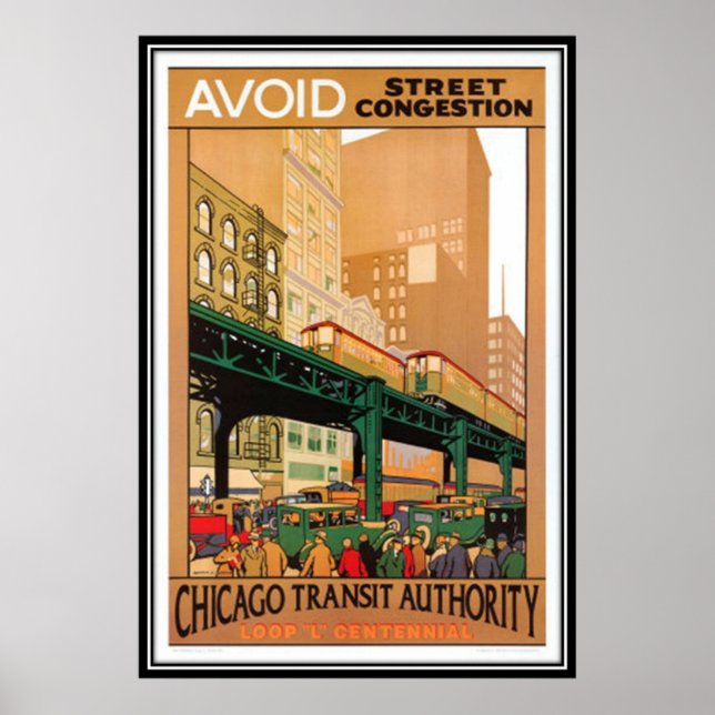 Vintage Chicago, USA - Poster (Framsidan)