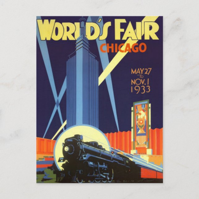 Vintage Chicago, USA - Vykort (Framsida)