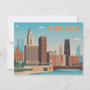 Vintage Chicago Vykort