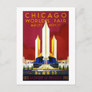Vintage Chicago World's Fair A Century of Progress Vykort