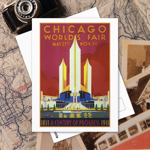 Vintage Chicago World's Fair Travel Vykort
