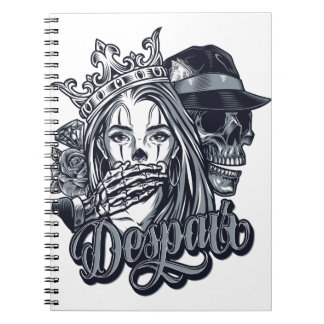 Vintage chicano stil tatuering anteckningsbok