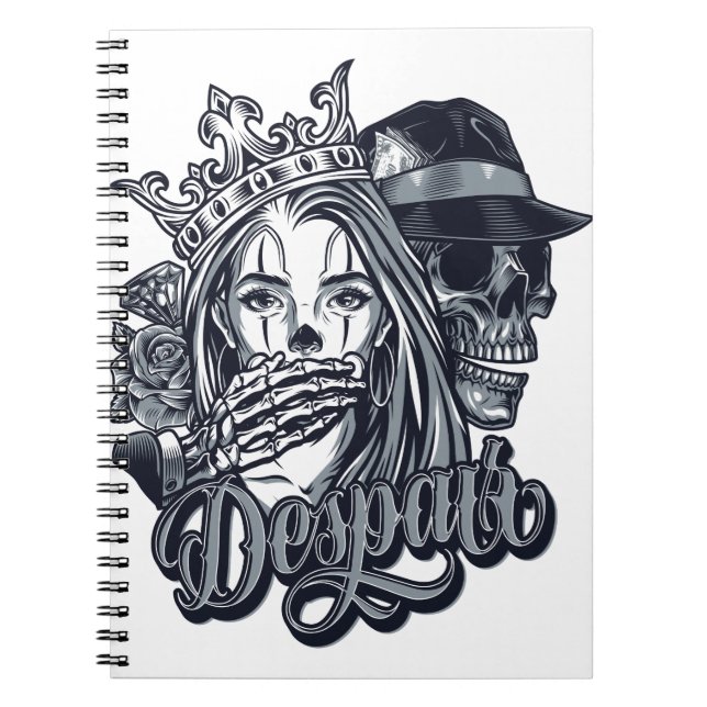 Vintage chicano stil tatuering anteckningsbok (Framsidan)