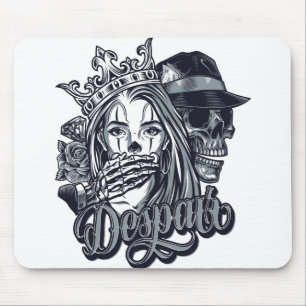 Vintage chicano stil tatuering musmatta