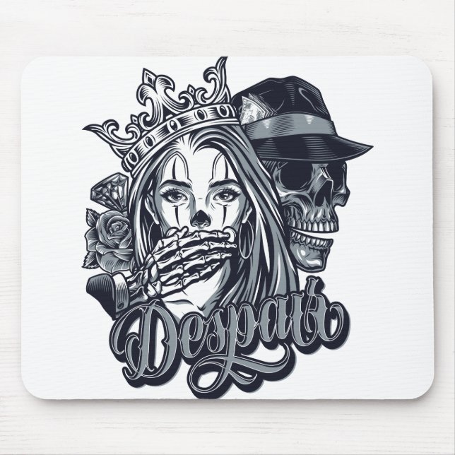 Vintage chicano stil tatuering musmatta (Framsidan)