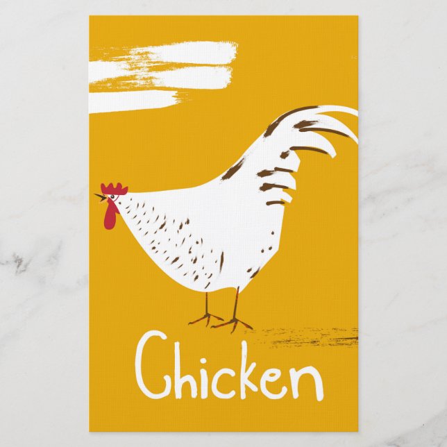 Vintage Chicken Brevpapper (Framsida)