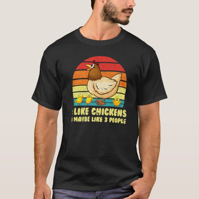 Vintage Chicken  Country Farm T Shirt (Framsida)