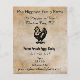 Vintage Chicken Farm Flygblad