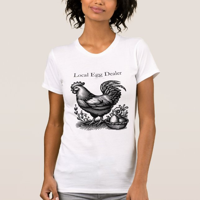 Vintage Chicken Farm T-Shirt (Framsida)