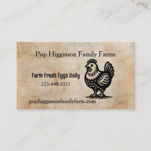 Vintage Chicken Farm Visitkort
