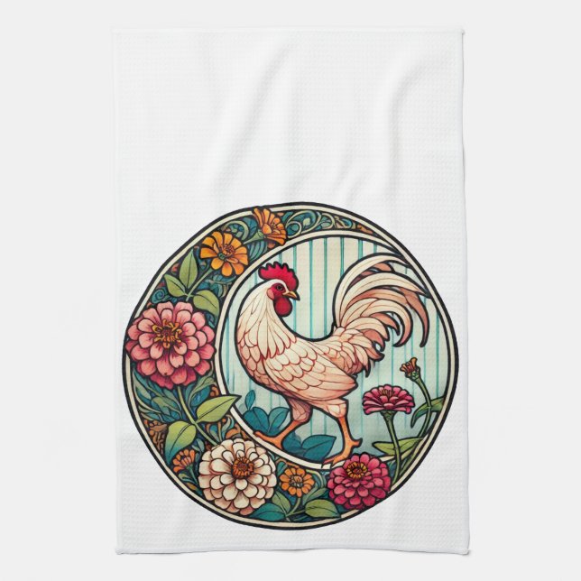 Vintage Chicken Kökshandduk (Vertikal)