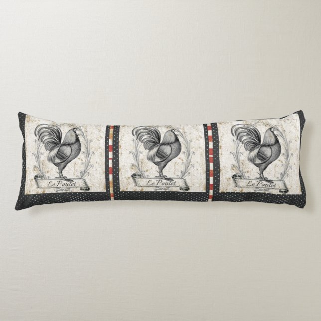 Vintage Chicken Kroppskudde (Framsidan)