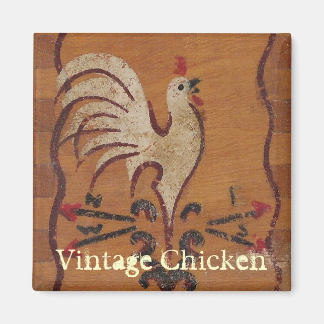 Vintage Chicken Magnet (Framsidan)