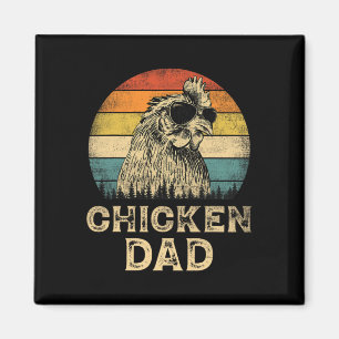 Vintage Chicken Pappa Chicken Älskare pappa Far&#; Magnet