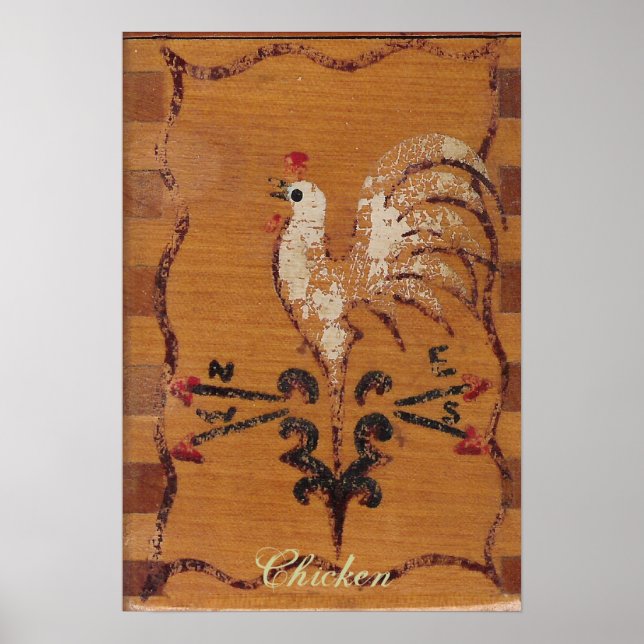 Vintage Chicken Poster (Framsidan)