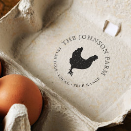 Vintage Chicken Silhouette Personlig Egg Stämpel