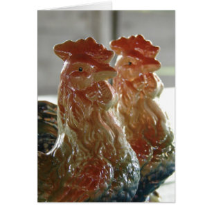 Vintage Chickens Hälsningskort