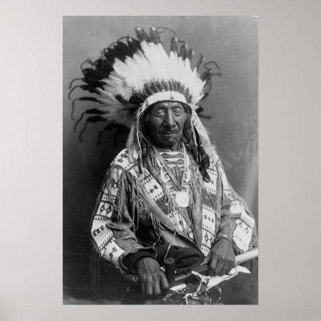 Vintage Chief Red Cloud Native American Photograph Poster (Framsidan)