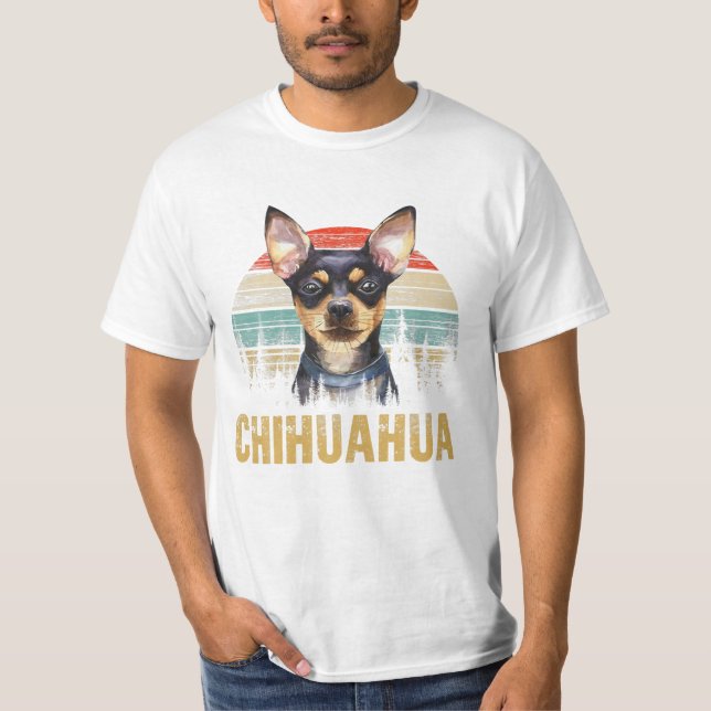 Vintage Chihuahua Hund älskare T Shirt (Framsida)