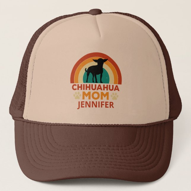 Vintage Chihuahua Hund Mamma Sunset Personlig Keps (Framsida)