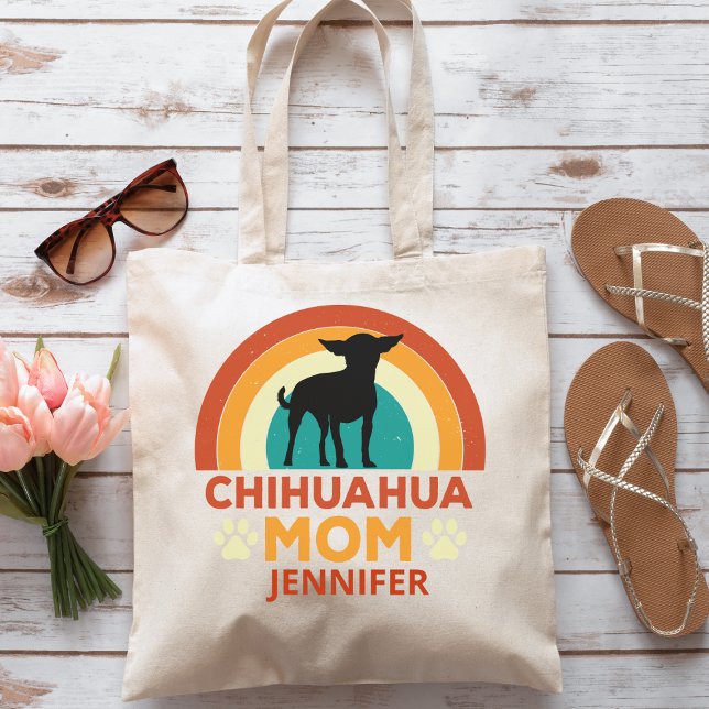 Vintage Chihuahua Hund Mamma Sunset Personlig Tygkasse (Skapare uppladdad)