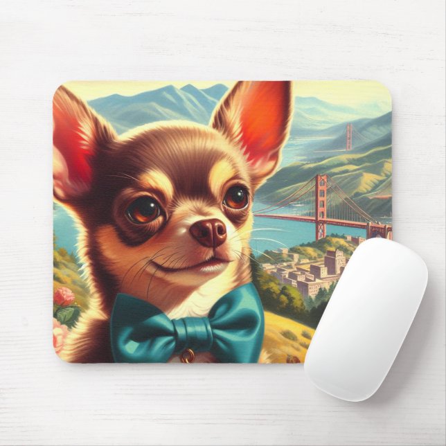 Vintage Chihuahua-målning Musmatta (Med mus)