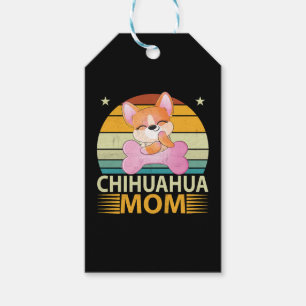 Vintage Chihuahua Mamma Hundälskare Mors Dag Presentetikett