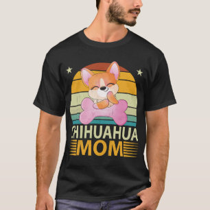 Vintage Chihuahua Mamma Hundälskare Mors Dag T Shirt
