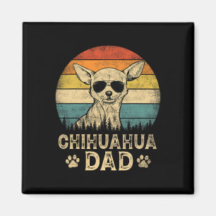 Vintage Chihuahua Pappa Hundälskare Far#39;s Dag T Magnet