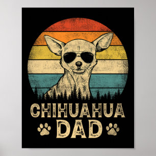Vintage Chihuahua Pappa Hundälskare Far#39;s Dag T Poster