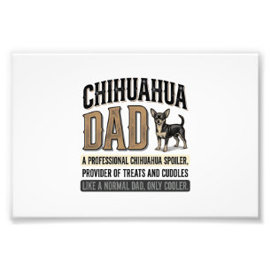 Vintage Chihuahua Pappa Hundälskare T-Shirt Design Fototryck