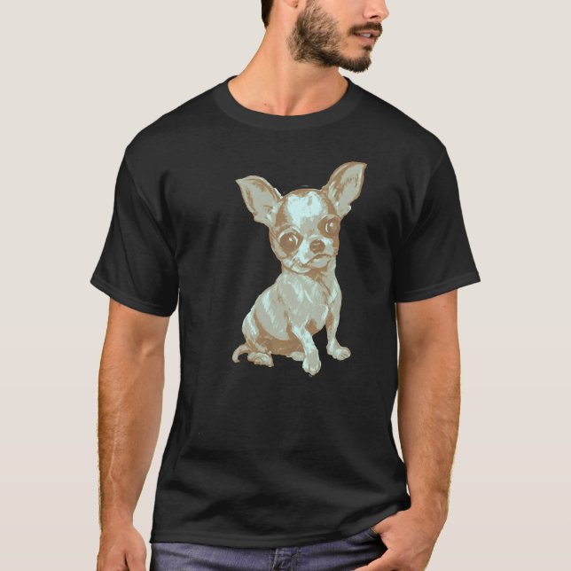Vintage Chihuahua T Shirt (Framsida)