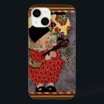 Vintage Child Harlequin, Musician spelar Banjo<br><div class="desc">Vintage illustration klassisk saga och leksaksliknande rymbild av Viktorian Era barns illustrator Chloe Preston från bok Delens Darlings, 1895. Ett barn (en flicka eller en pojke) som är klädd i en tuppande harlequin pierrot spelar musik på en banjo under kinesiska lyktor vid ett party. En docka är hennes publik, sitta...</div>