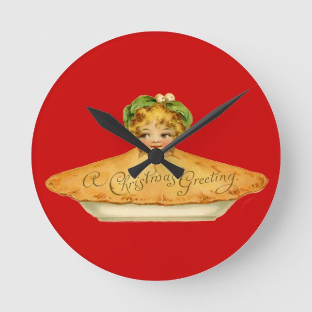 Vintage Child & Paj Rund Klocka (Framsida)