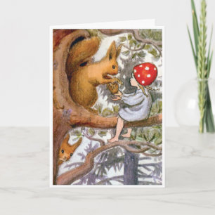 Vintage Children of the Forest av Elsa Beskow Anteckningskort