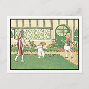 Vintage Children Skipping by H. Willebeek Le Mair Vykort