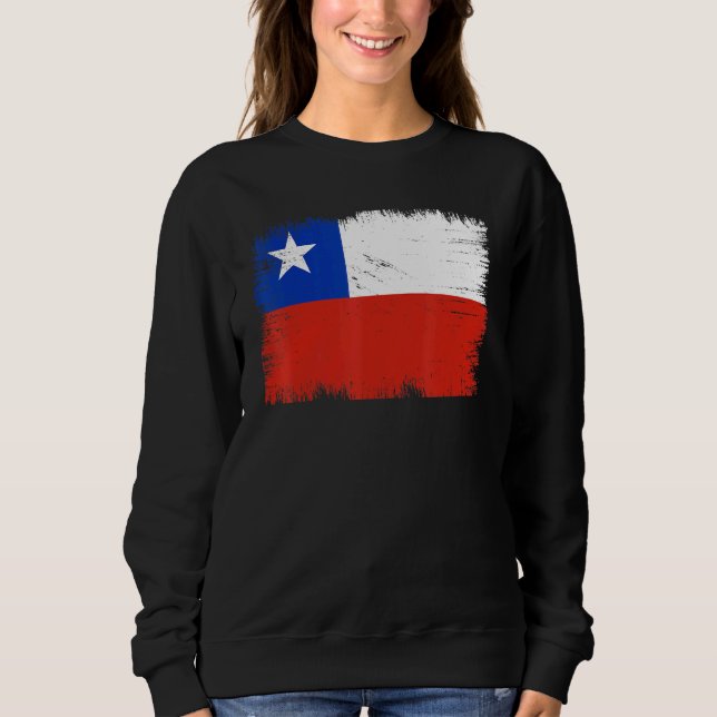 Vintage Chile Flag Chilean Independence Day T Shirt (Framsida)