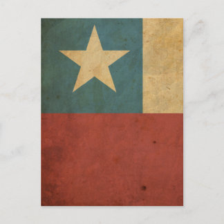 Vintage Chile Flagga Vykort