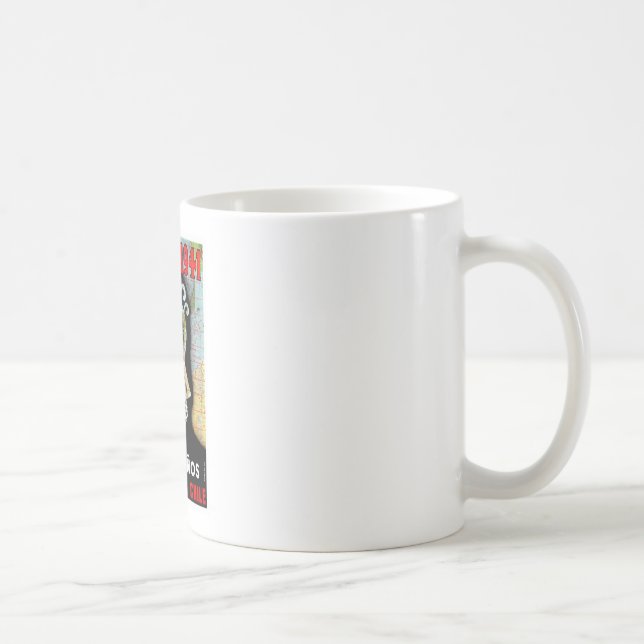 Vintage Chile Santiago Travel Kaffemugg (Höger)