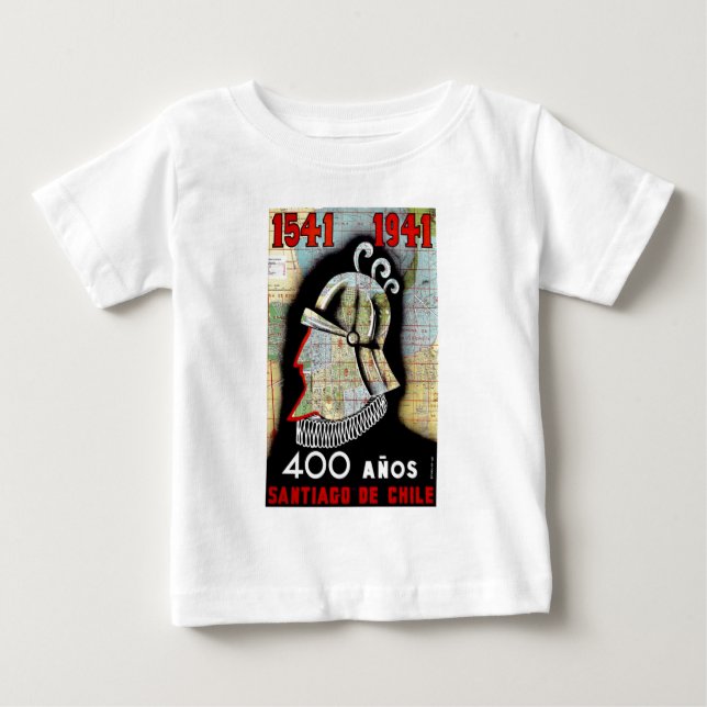 Vintage Chile Santiago Travel T-shirt (Framsida)