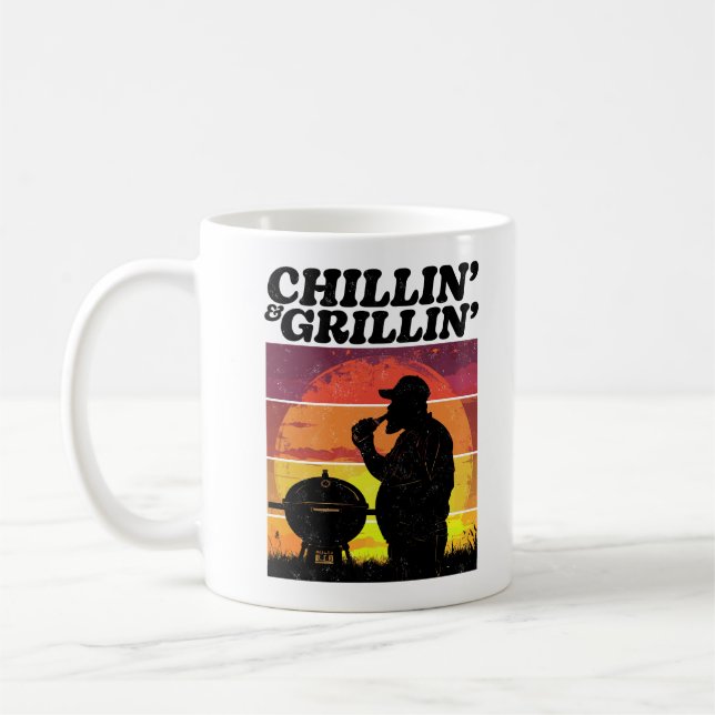 Vintage Chillin’ & Grillin’ Distress Kaffemugg (Vänster)