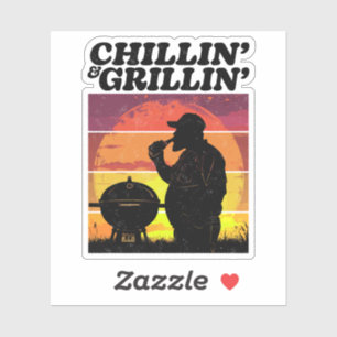 Vintage Chillin’ & Grillin’ Distress Klistermärken