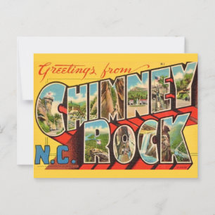 Vintage Chimney Rock NC vykort