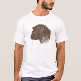 Vintage Chimpanzee Illustration T Shirt