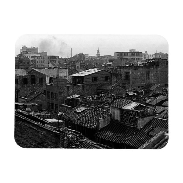 Vintage China Canton City Magnet (Horisontell)