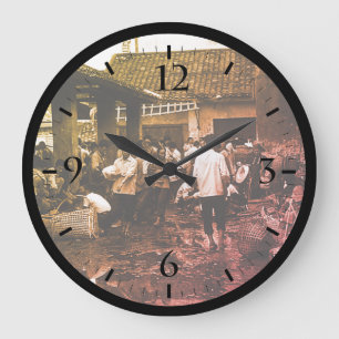 Vintage China Changsha market Large Clock Stor Klocka