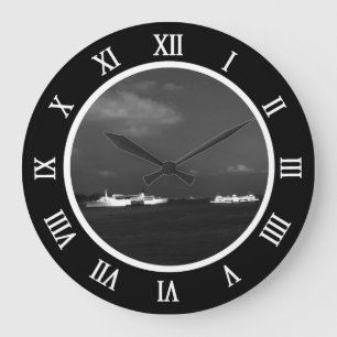 Vintage China Hong Kong Bay-Skyscraper visa USB C Stor Klocka