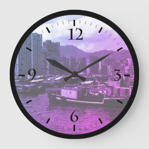 Vintage China Hong Kong husbåtar Floden Watch Stor Klocka
